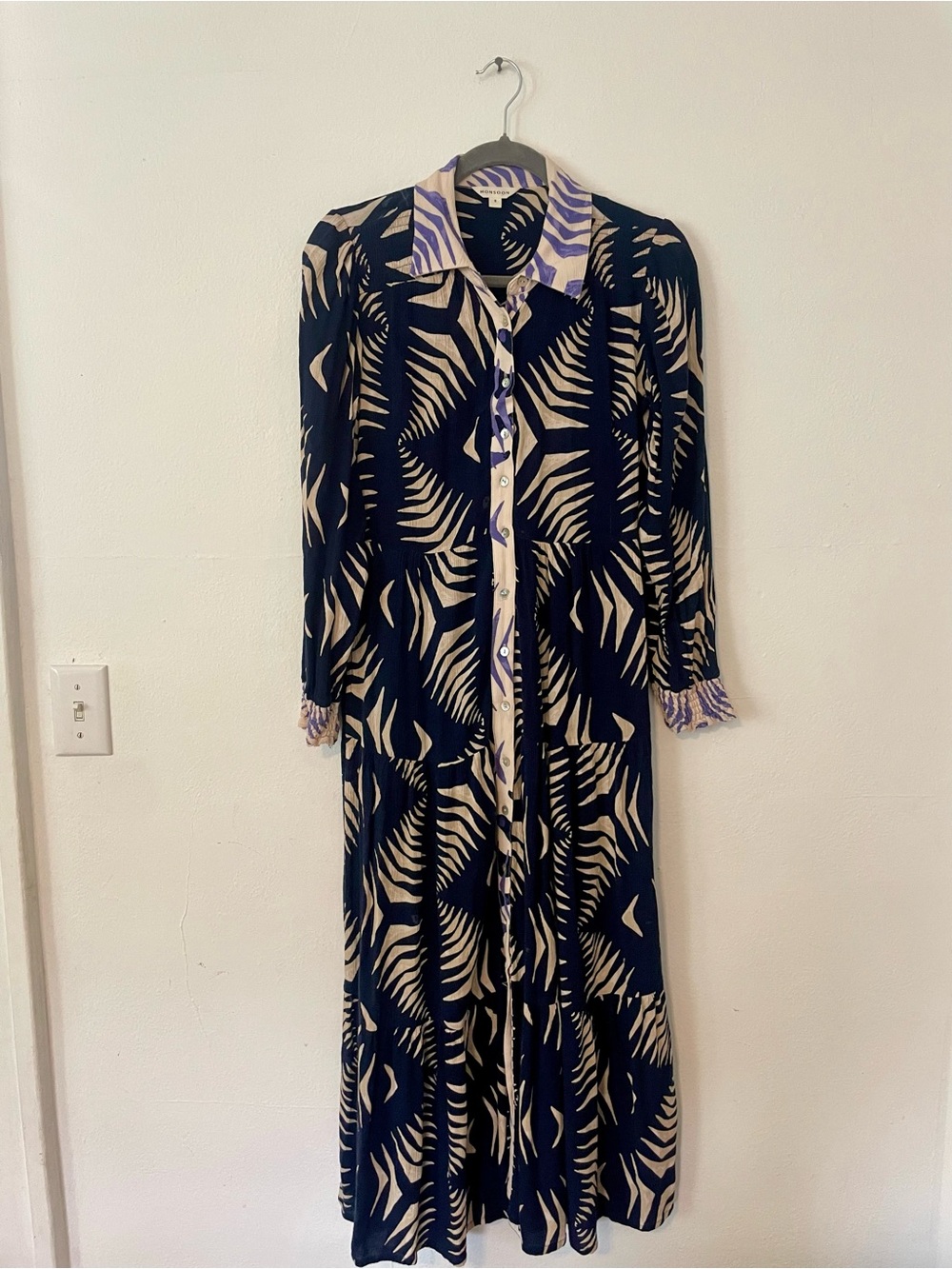 Monsoon Button-Down Maxi Dress